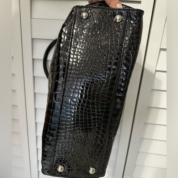 Michael Kors Hamilton Bag Purse Satchel Crossbody Shoulder Bag Snake Leather - Picture 4 of 4